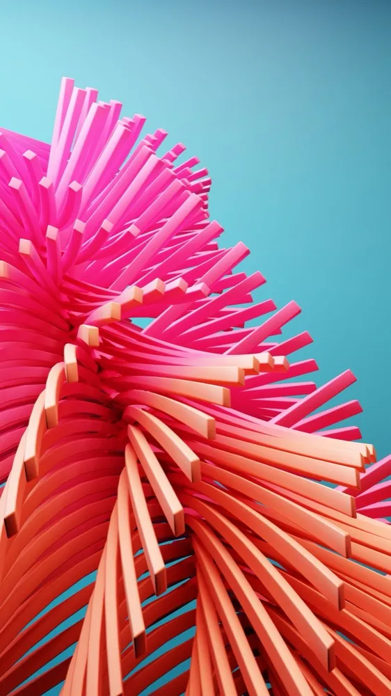 Colorful abstract 3D render for a motion graphics reel
